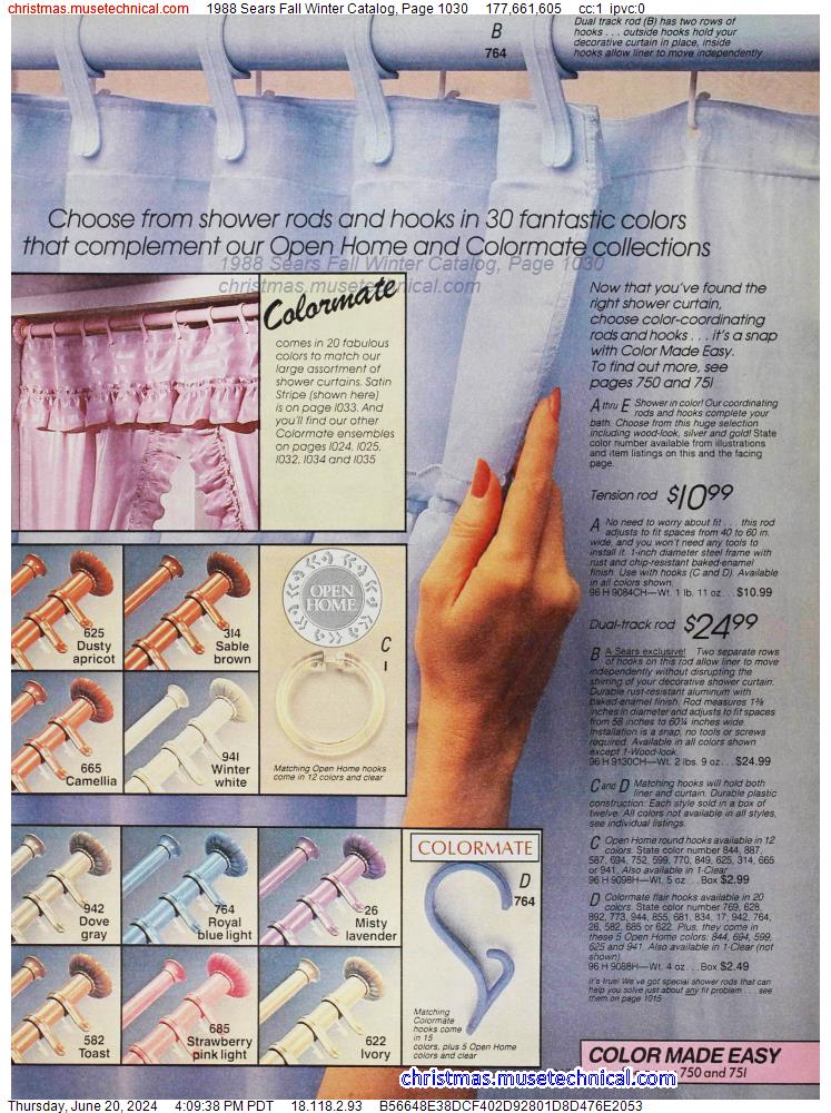 1988 Sears Fall Winter Catalog, Page 1030
