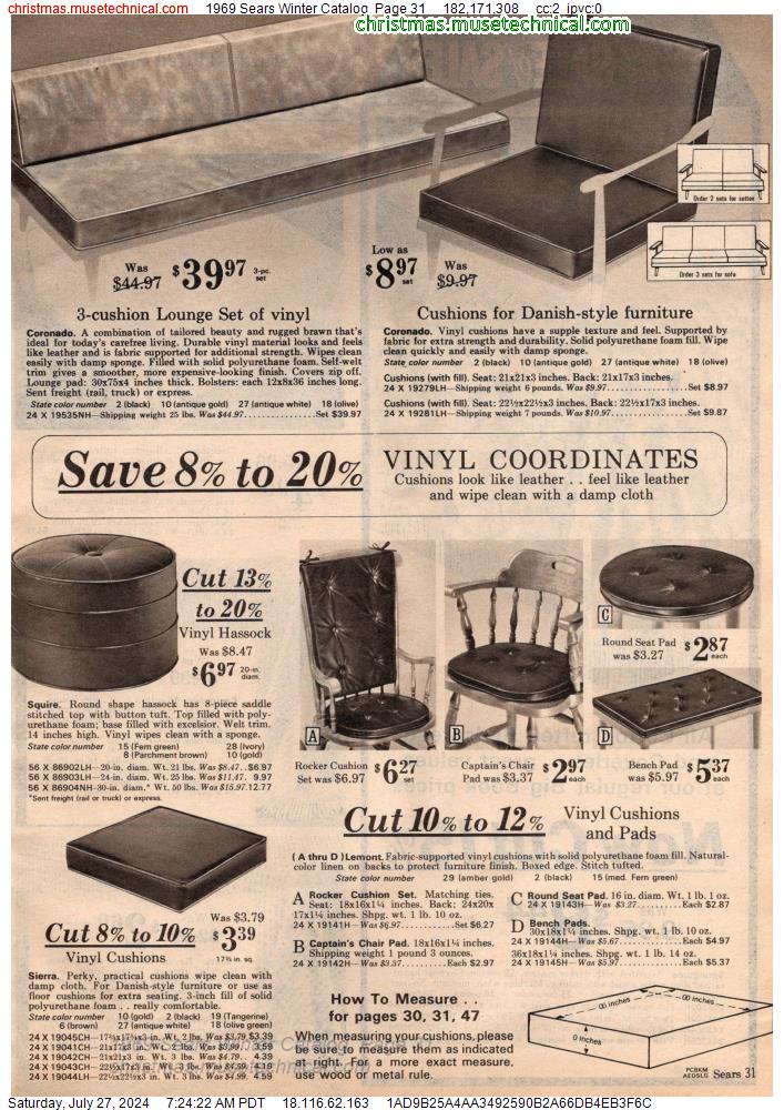 1969 Sears Winter Catalog, Page 31