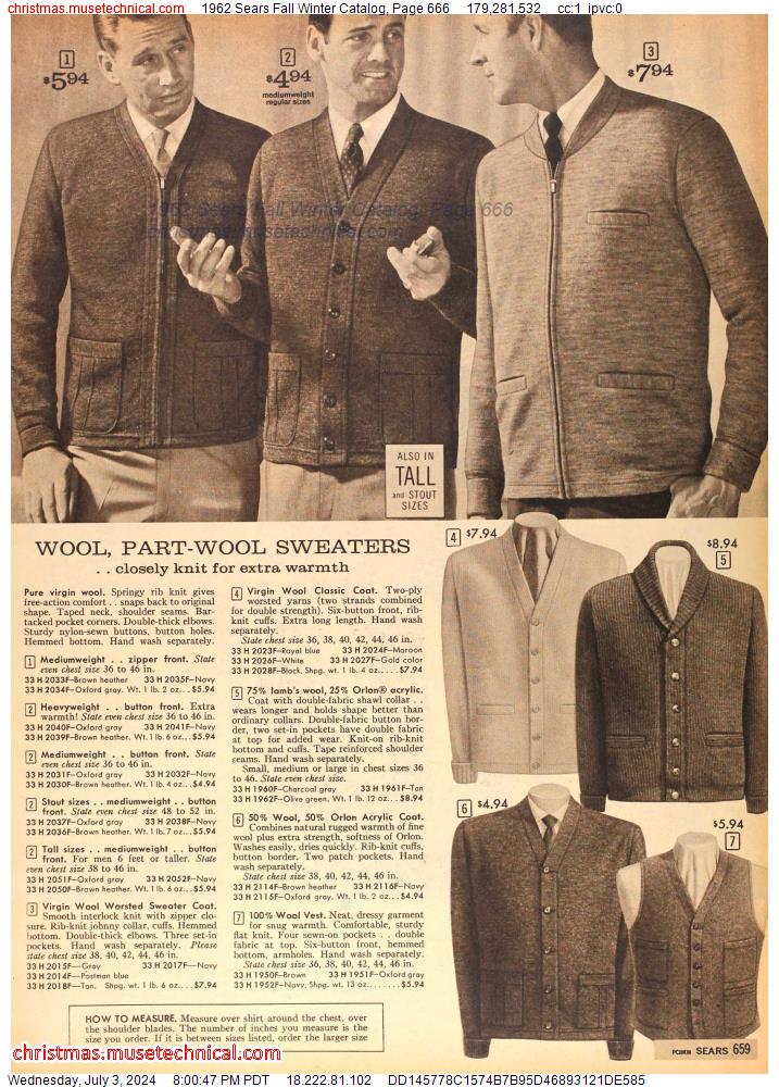 1962 Sears Fall Winter Catalog, Page 666