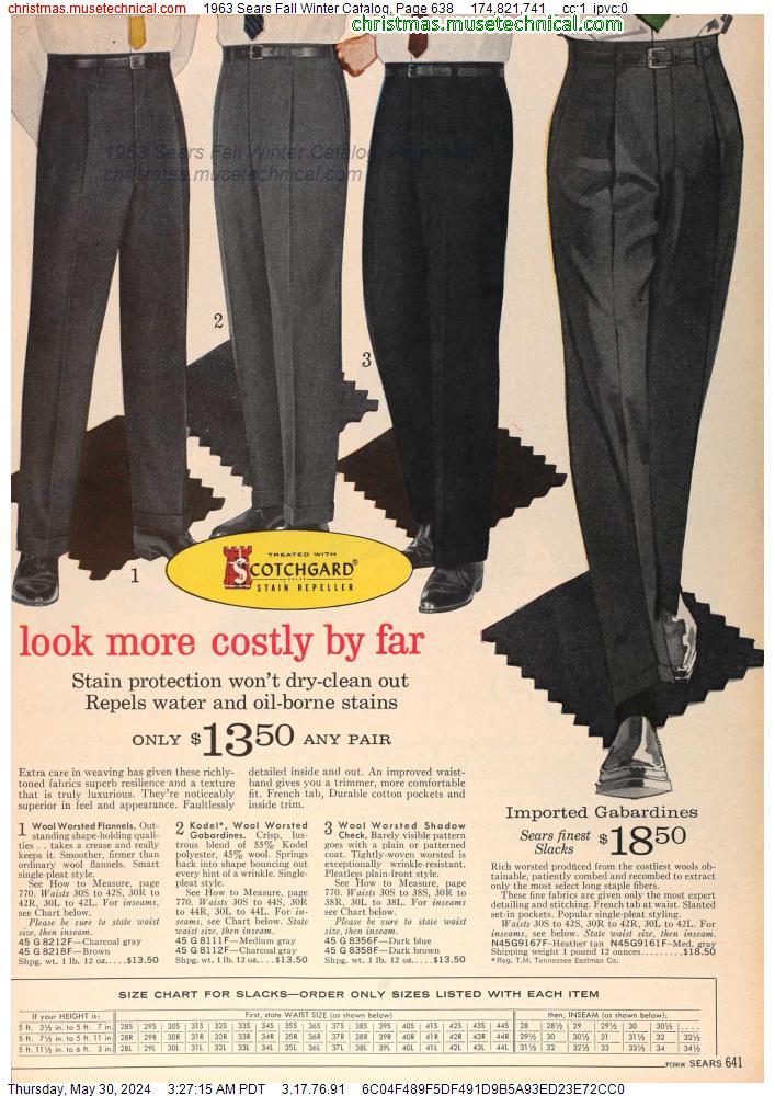 1963 Sears Fall Winter Catalog, Page 638