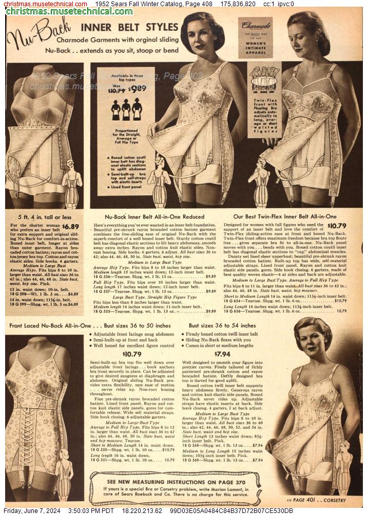 1952 Sears Fall Winter Catalog, Page 408