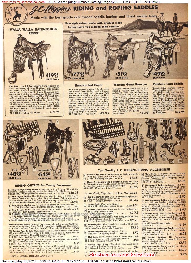 1955 Sears Spring Summer Catalog, Page 1205