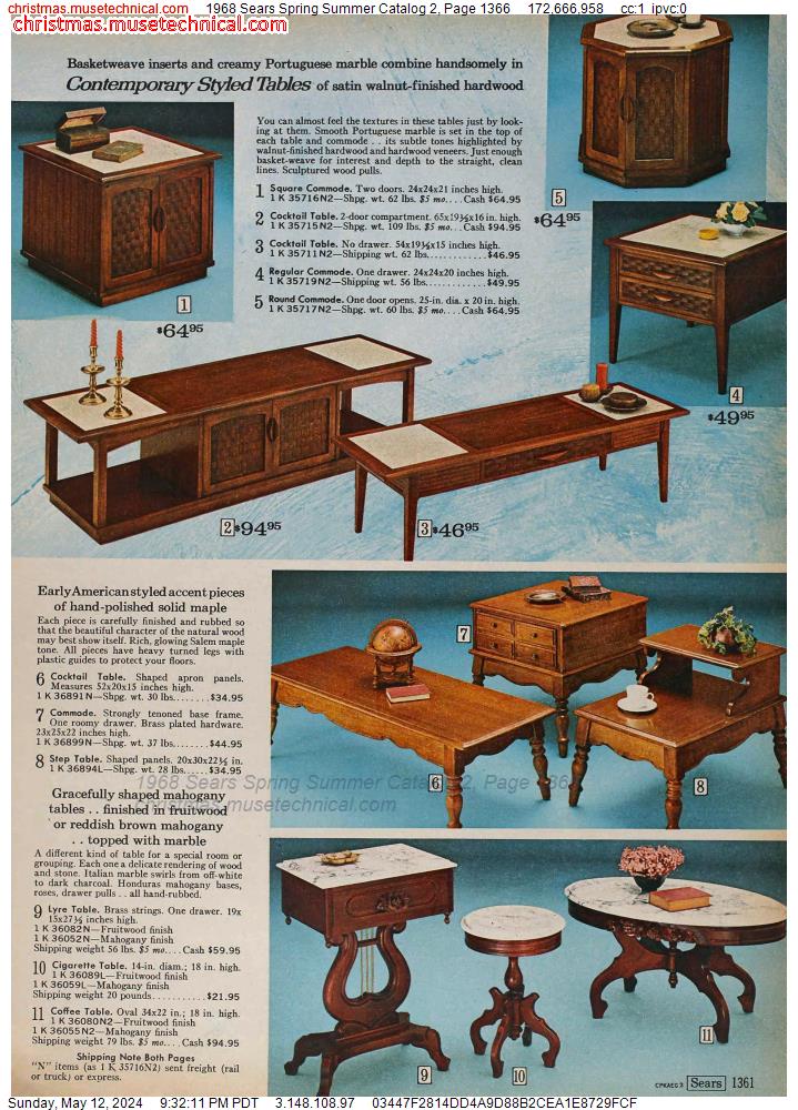 1968 Sears Spring Summer Catalog 2, Page 1366