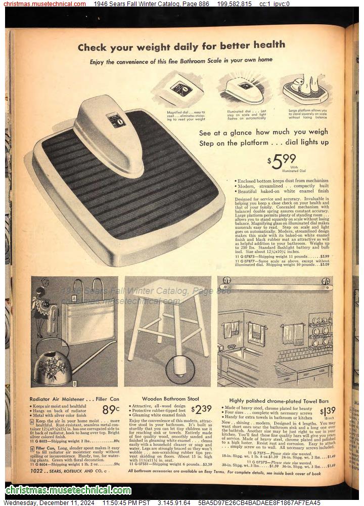 1946 Sears Fall Winter Catalog, Page 886