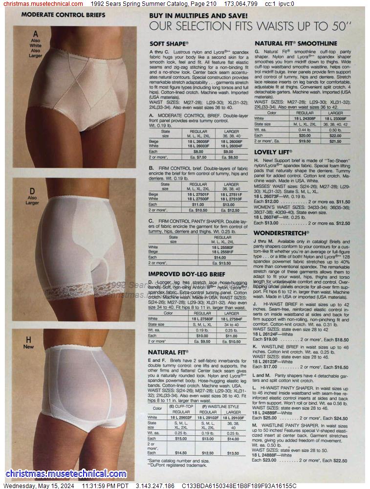 1992 Sears Spring Summer Catalog, Page 210