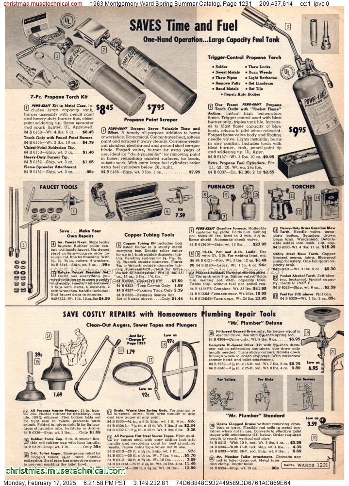 1963 Montgomery Ward Spring Summer Catalog, Page 1231