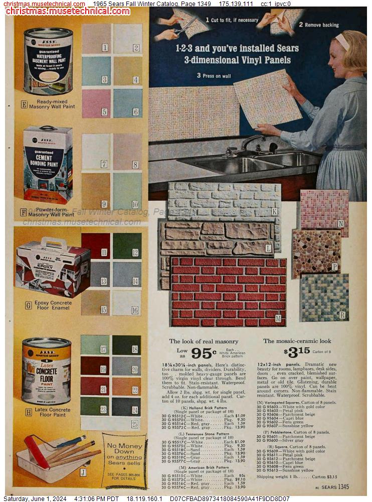 1965 Sears Fall Winter Catalog, Page 1349