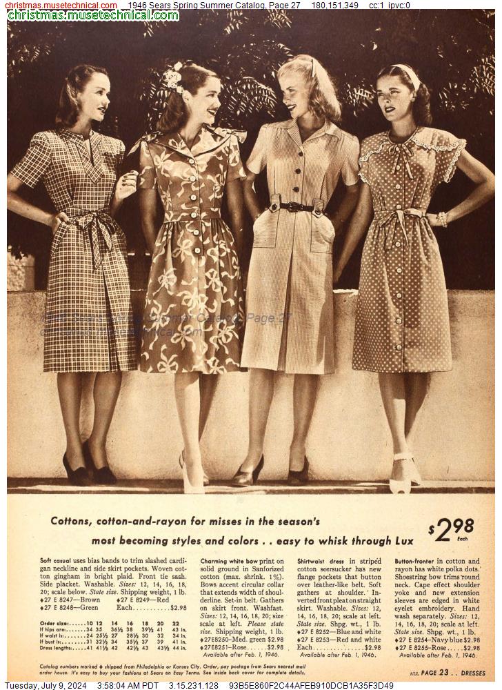 1946 Sears Spring Summer Catalog, Page 27