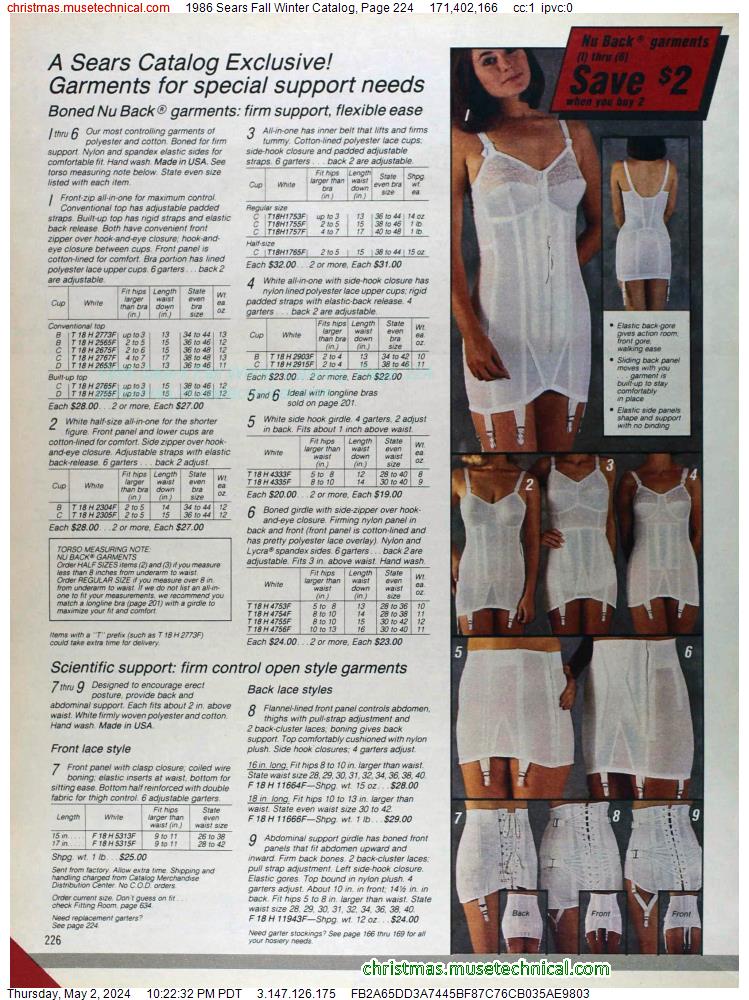 1986 Sears Fall Winter Catalog, Page 224