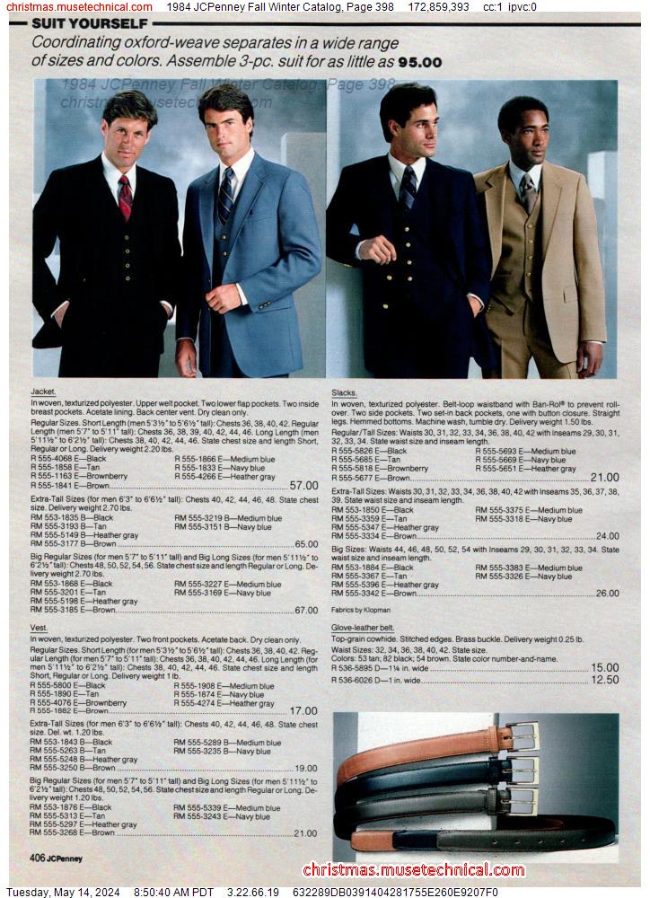 1984 JCPenney Fall Winter Catalog, Page 398