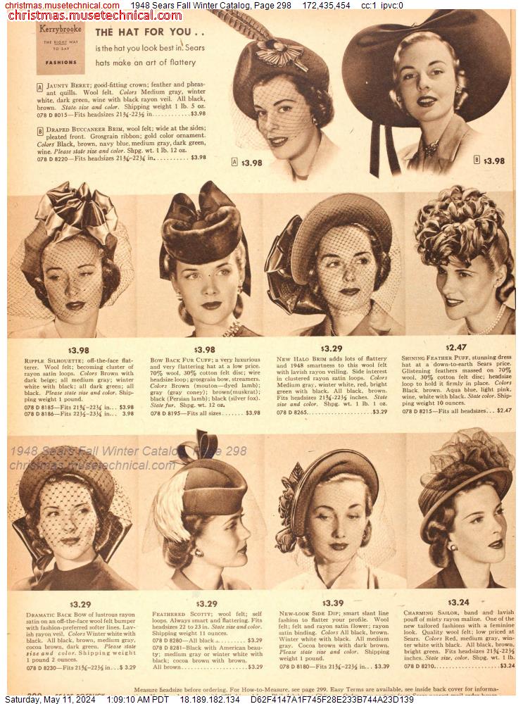 1948 Sears Fall Winter Catalog, Page 298