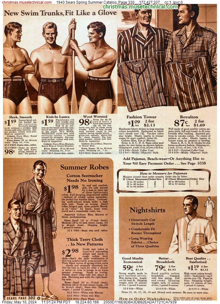 1940 Sears Spring Summer Catalog, Page 330