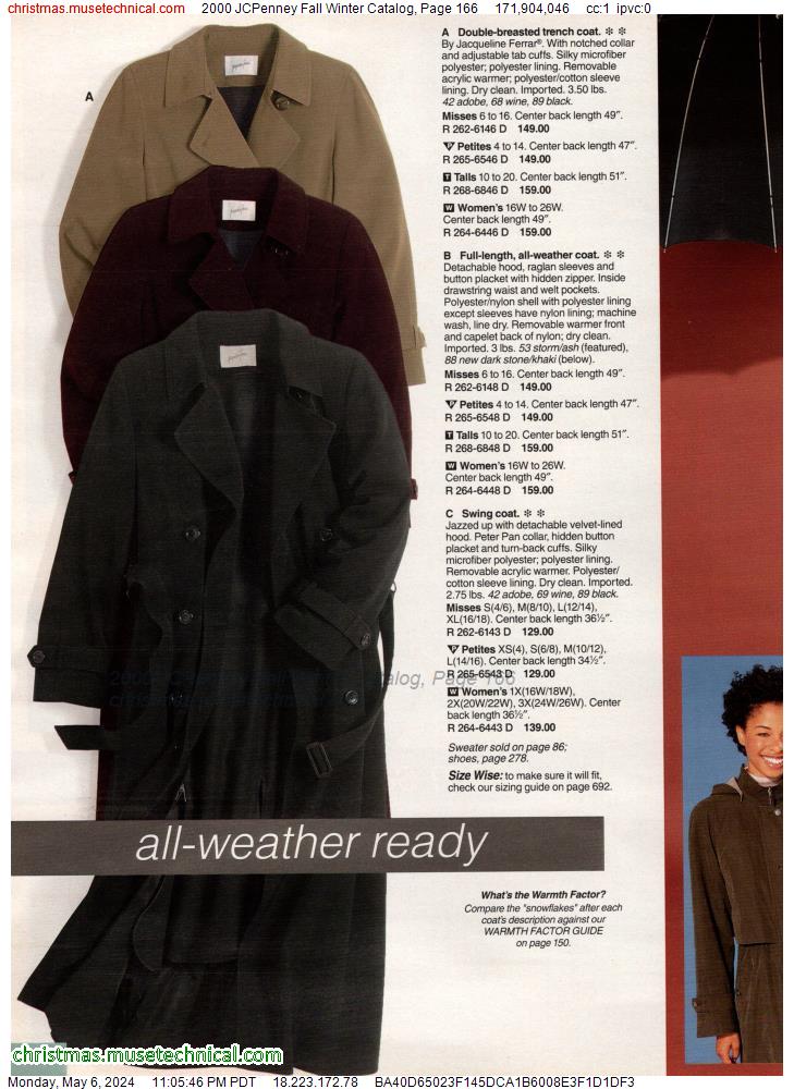 2000 JCPenney Fall Winter Catalog, Page 166