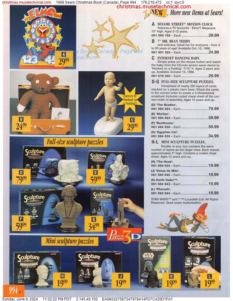 1998 Sears Christmas Book (Canada), Page 994