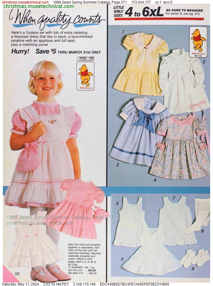 1986 Sears Spring Summer Catalog, Page 271