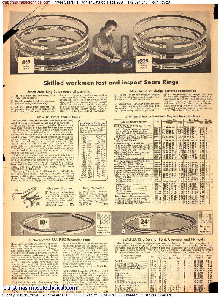 1944 Sears Fall Winter Catalog, Page 988