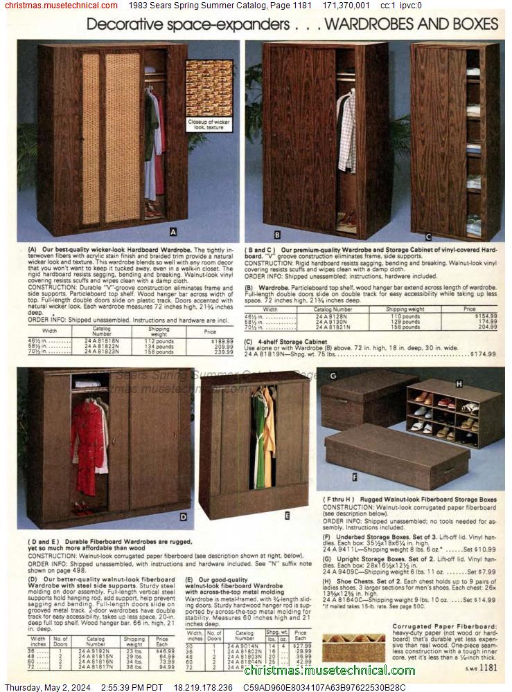 1983 Sears Spring Summer Catalog, Page 1181