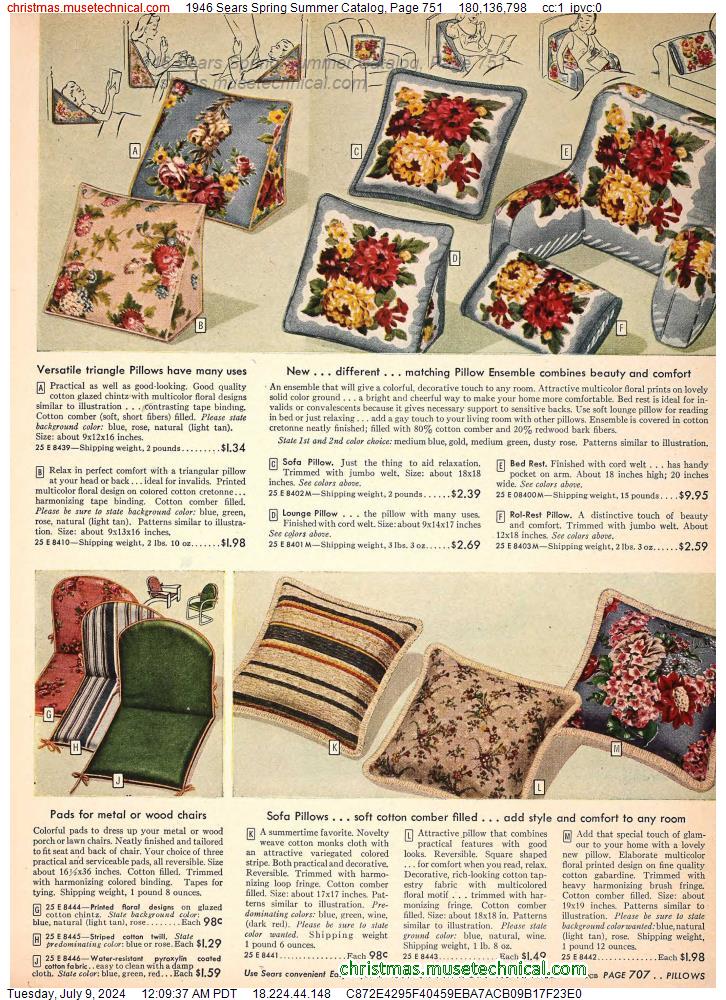 1946 Sears Spring Summer Catalog, Page 751