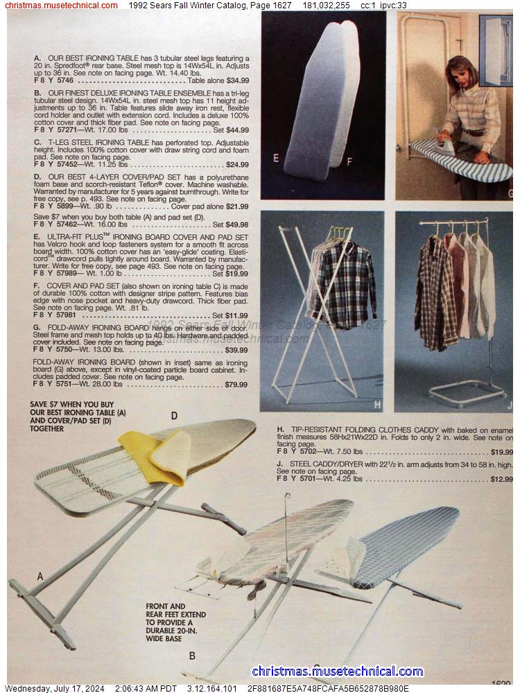 1992 Sears Fall Winter Catalog, Page 1627