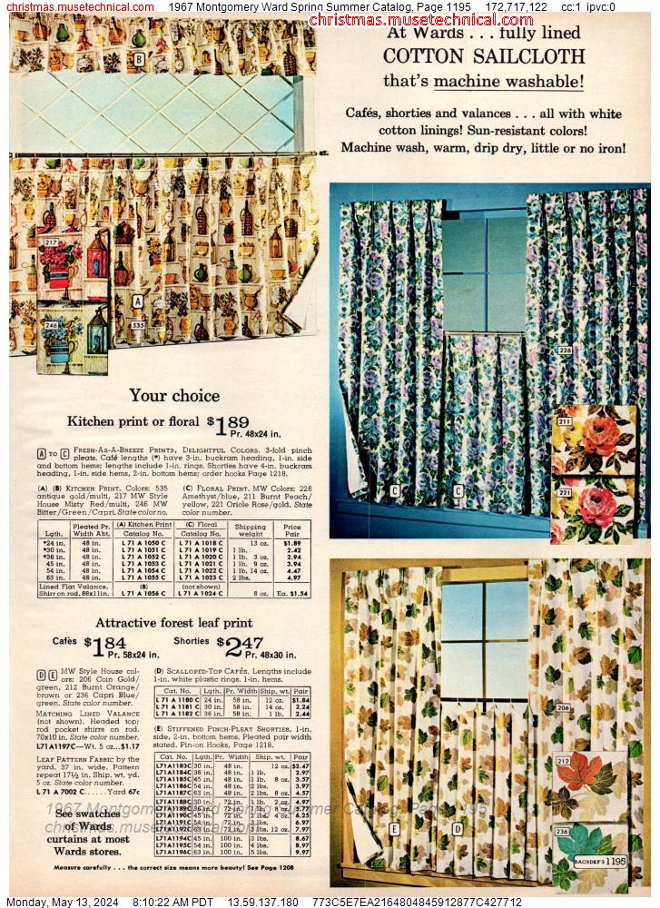 1967 Montgomery Ward Spring Summer Catalog, Page 1195