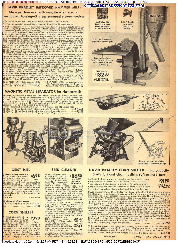 1949 Sears Spring Summer Catalog, Page 1153