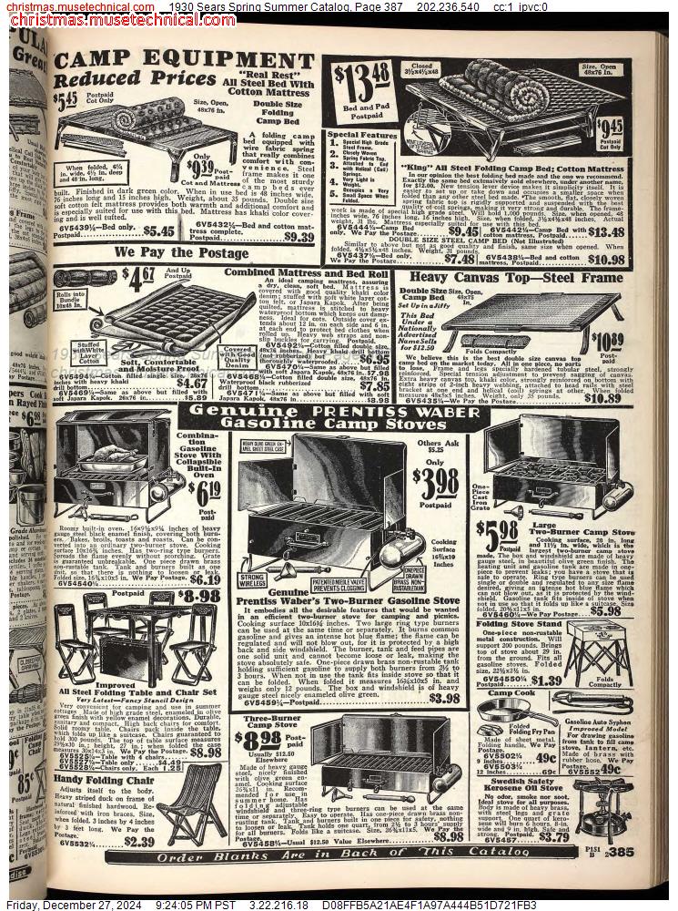 1930 Sears Spring Summer Catalog, Page 387