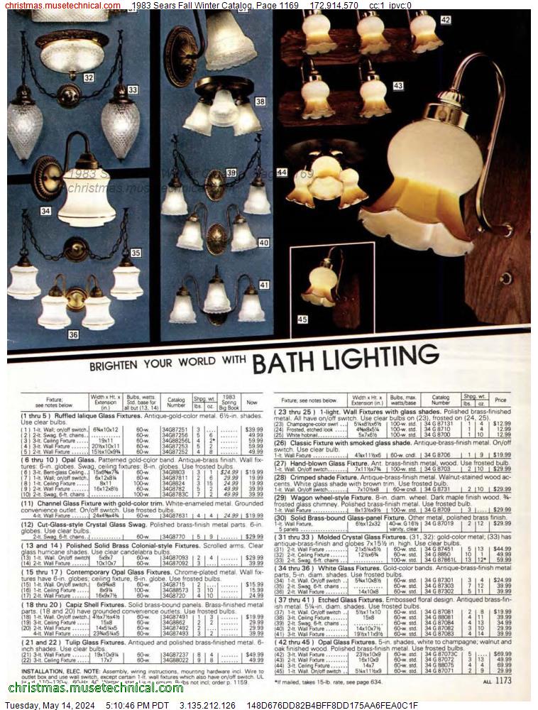 1983 Sears Fall Winter Catalog, Page 1169