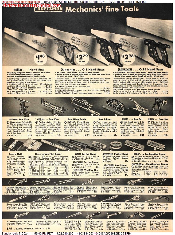 1943 Sears Spring Summer Catalog, Page 1071