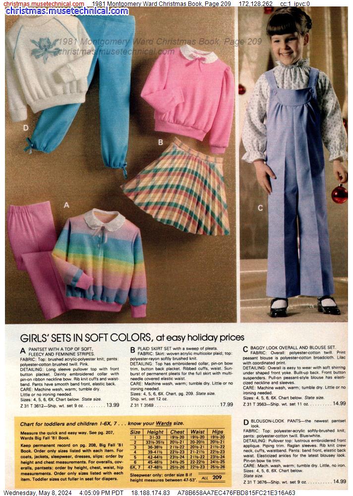 1981 Montgomery Ward Christmas Book, Page 209