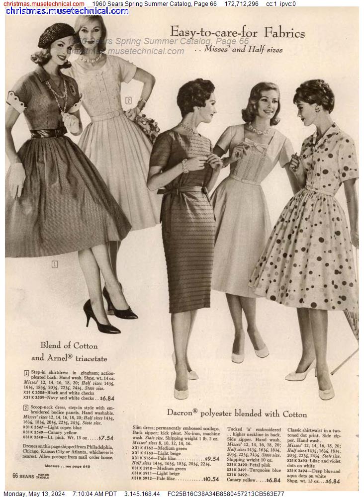 1960 Sears Spring Summer Catalog, Page 66
