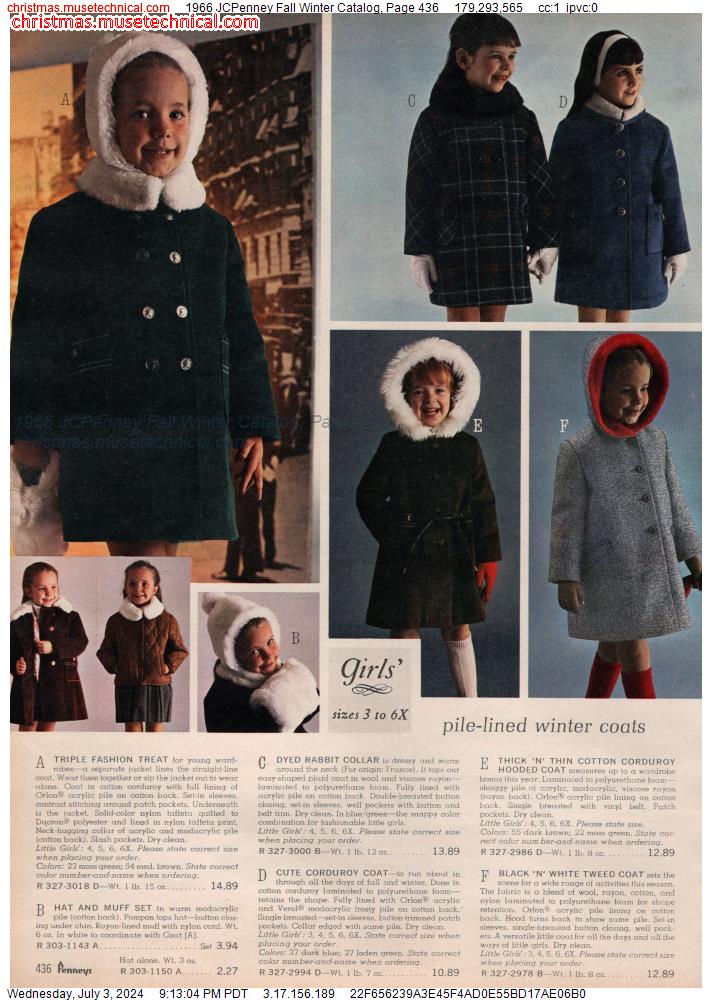 1966 JCPenney Fall Winter Catalog, Page 436