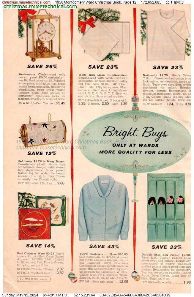 1958 Montgomery Ward Christmas Book, Page 12