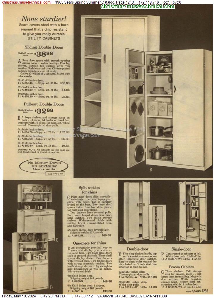 1965 Sears Spring Summer Catalog, Page 1243