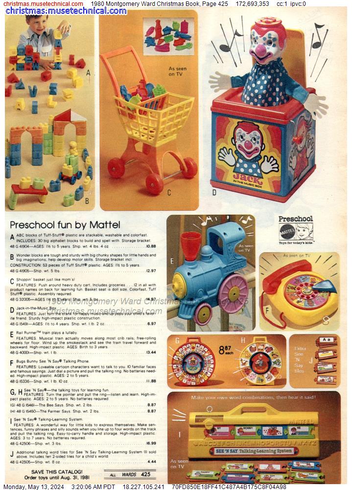1980 Montgomery Ward Christmas Book, Page 425