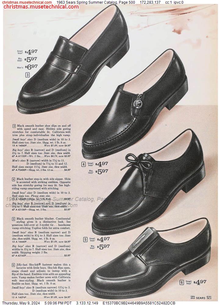 1963 Sears Spring Summer Catalog, Page 500