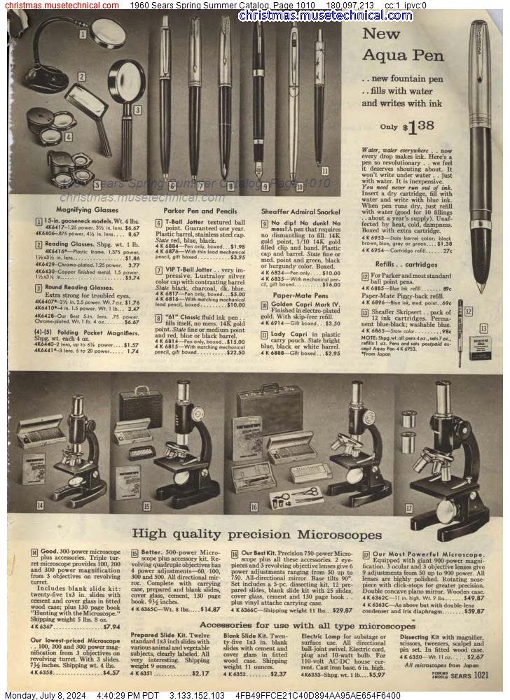 1960 Sears Spring Summer Catalog, Page 1010