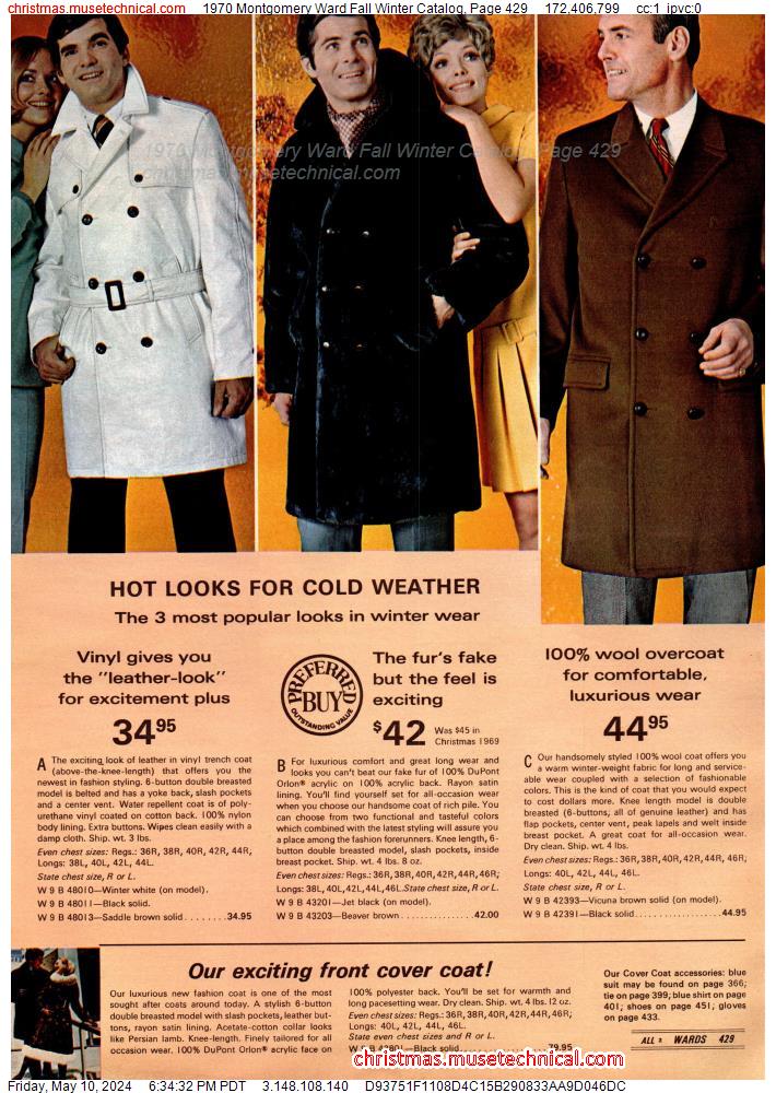 1970 Montgomery Ward Fall Winter Catalog, Page 429