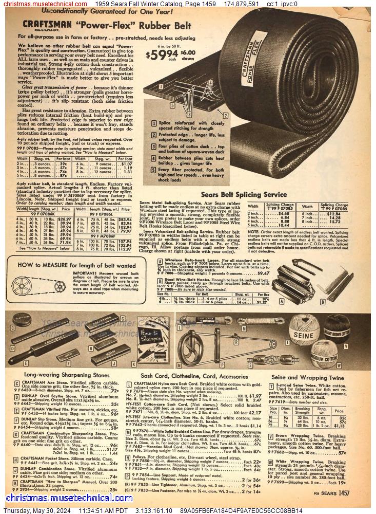 1959 Sears Fall Winter Catalog, Page 1459