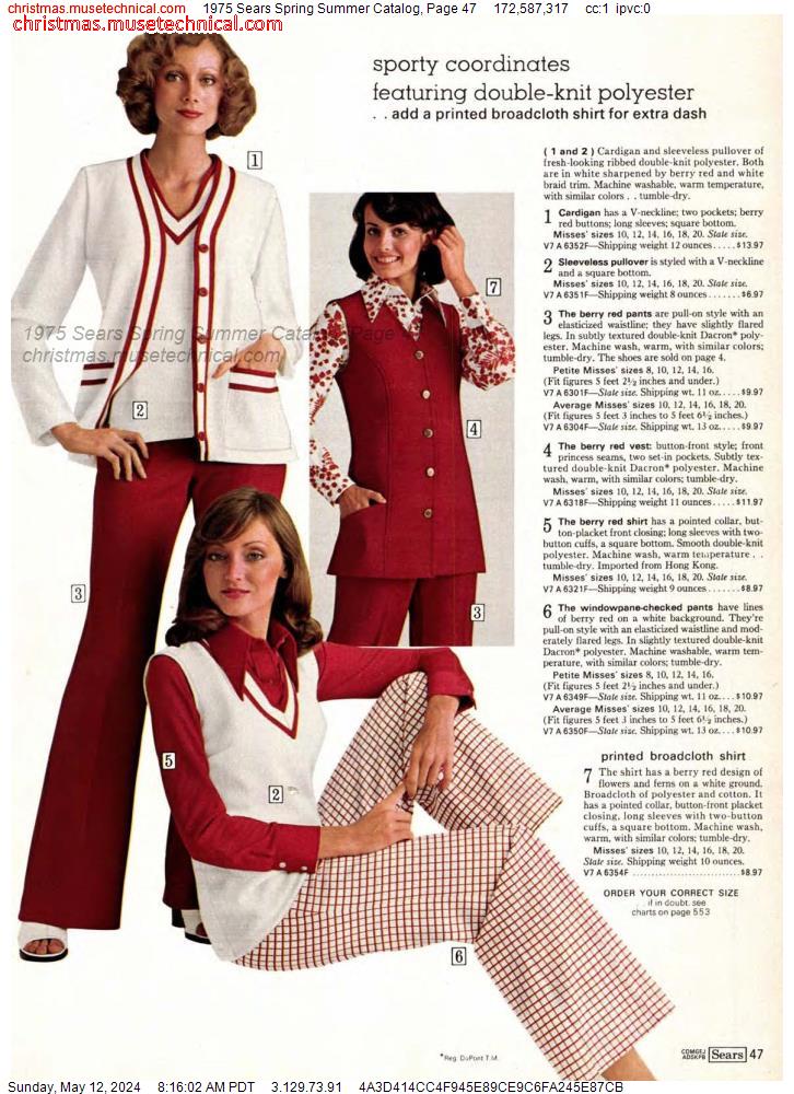 1975 Sears Spring Summer Catalog, Page 47