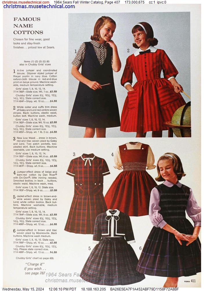 1964 Sears Fall Winter Catalog, Page 407