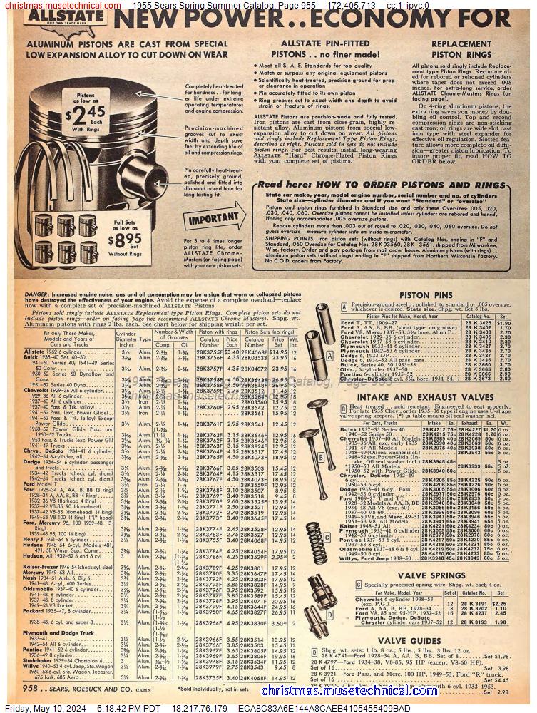 1955 Sears Spring Summer Catalog, Page 955