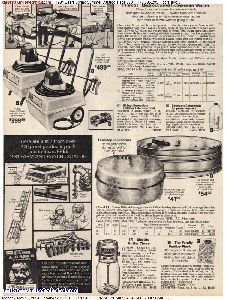 1981 Sears Spring Summer Catalog, Page 870