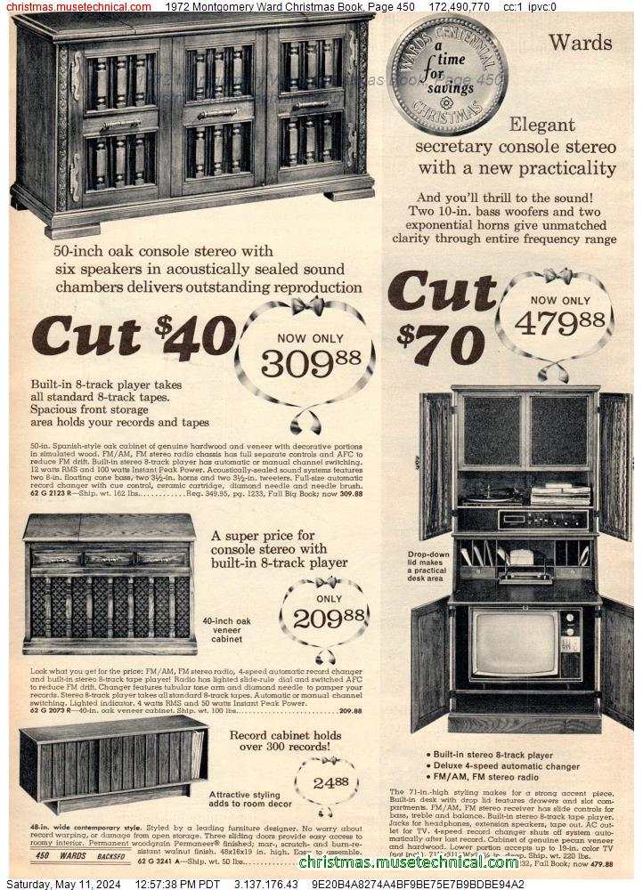 1972 Montgomery Ward Christmas Book, Page 450