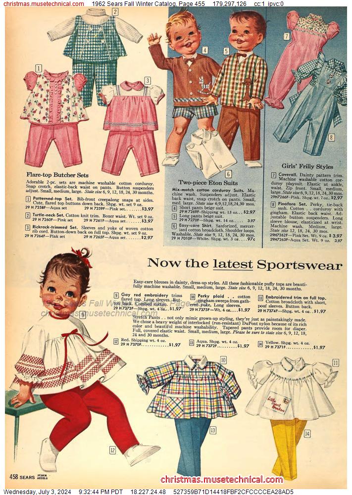 1962 Sears Fall Winter Catalog, Page 455