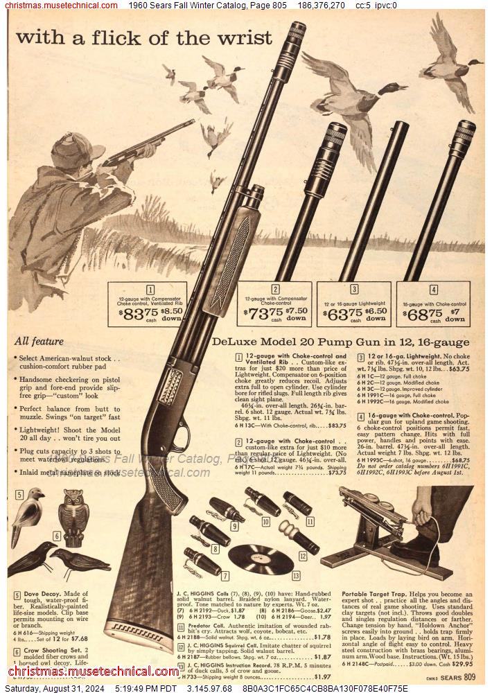 1960 Sears Fall Winter Catalog, Page 805