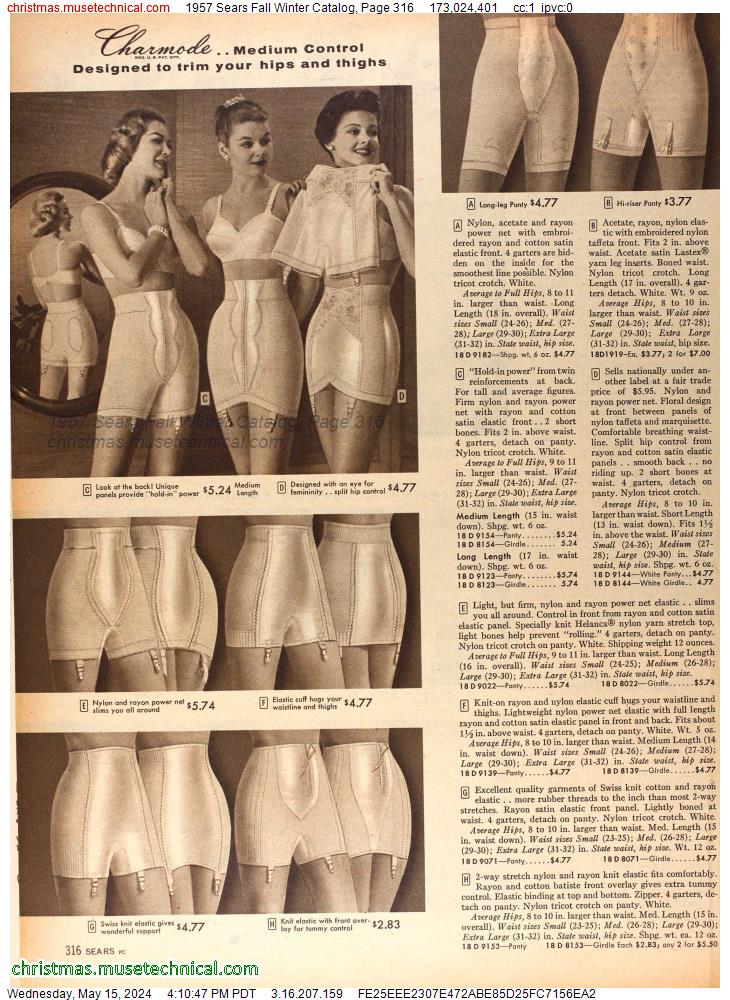 1957 Sears Fall Winter Catalog, Page 316