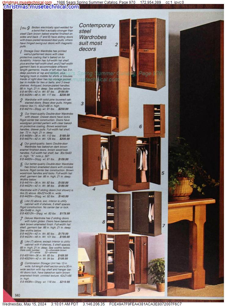 1986 Sears Spring Summer Catalog, Page 970