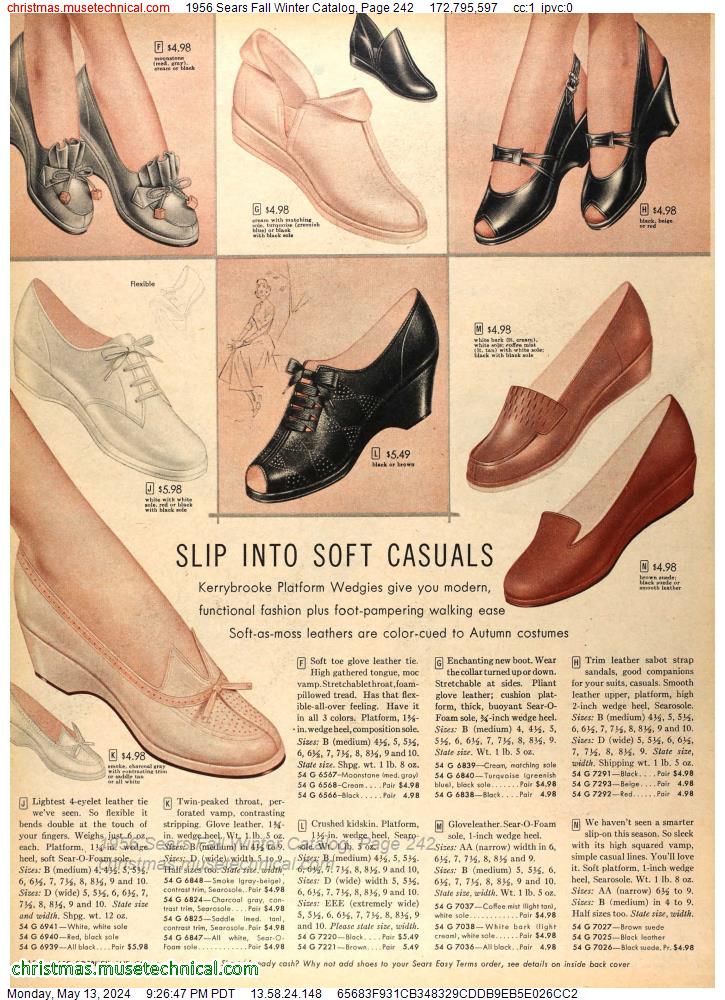 1956 Sears Fall Winter Catalog, Page 242