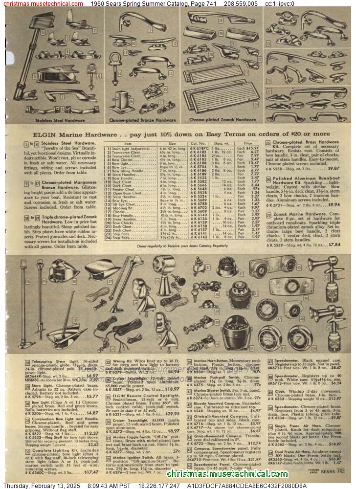 1960 Sears Spring Summer Catalog, Page 741