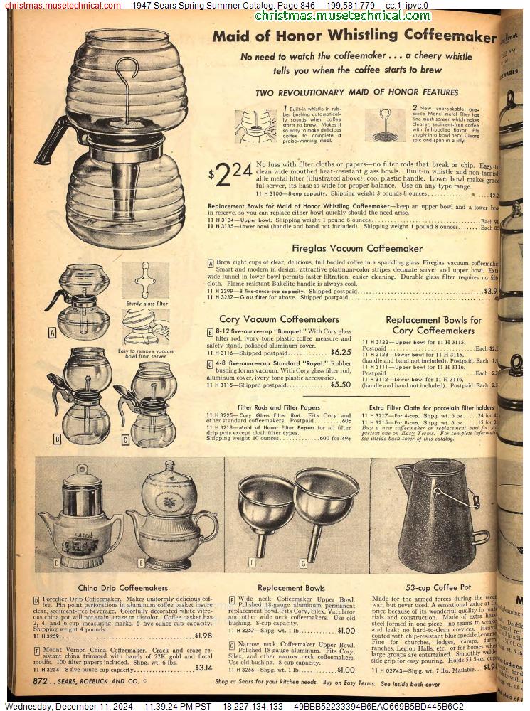 1947 Sears Spring Summer Catalog, Page 846